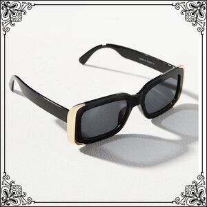 ANTHROPOLOGIE - I-SEA Ali Gold-Plated Black Sunglasses